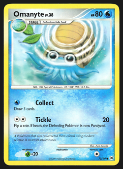 Omanyte 70/99 Platinum Arceus Pokemon Card MP - Image 1