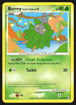 Burmy 56/99 Platinum Arceus Pokemon Card LP - Image 1