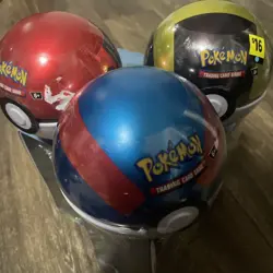 Pokemon Cards 2025 Poke Ball Tin - 3 Tins w 3 Packs Per - 9 Packs Total ?? ?? ?? - Image 1