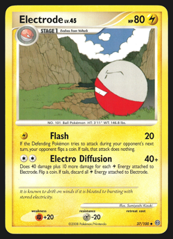 Electrode 37/100 Diamond & Pearl Stormfront Pokemon Card LP - Image 1