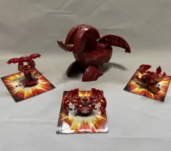1 Bakugan Dragonoid 3” Battle Brawlers Pyrus Red • 3 Sm Bakugan Brawlers • Cards - Image 1