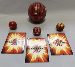 1 Bakugan Dragonoid 3” Battle Brawlers Pyrus Red • 3 Sm Bakugan Brawlers • Cards - Image 2