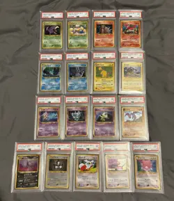 Complete PSA 9 Holo Set Japanese Neo 3 (Revelation) x17 Holo Cards Vintage - Image 1