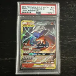 2019 Pokemon Reshiram & Charizard GX Holo PSA 9 - MINT - Unbroken Bonds 20/214 - Image 1