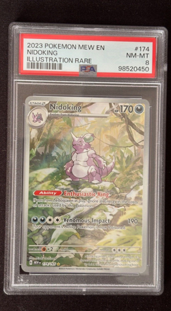 2023 POKEMON 151 EN ILLUSTRATION RARE #174 NIDOKING PSA 8 - Image 1