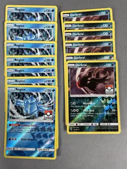 Darkrai & Regice Reverse Holo Pokemon League Promo Stamped SM LP LOT Of 13 - Image 1