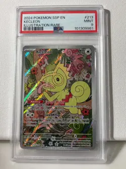 2024 POKEMON SSP EN-SURGING SPARKS ILLUSTRATION RARE #213 KECLEON PSA 9 - Image 1