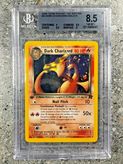 Pokemon TCG 1st Edition Dark Charizard 4/82 Team Rocket Holo Rare BGS 8.5 NM-MT+ - Image 1