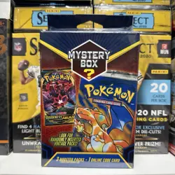 Pokemon Mystery Hanger Box Walmart 3 Booster Packs Vintage Packs 1:10 Charizard - Image 1