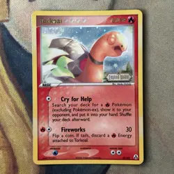 Pokemon TCG Torkoal EX Legend Maker Stamped 27/92 Reverse Holo Rare - Image 1