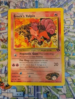 Brock's Vulpix 37/132 W Stamp Promo LP Vintage WOTC - Pokemon TCG - Image 1