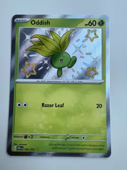 Oddish 092/091 Scarlet & Violet Paldean Fates Pokemon TCG - NM - Image 1