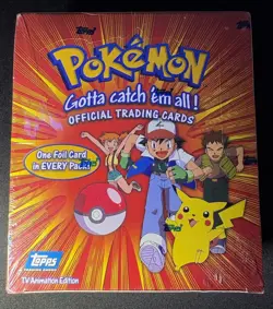 1999 Pokemon TV Animation Topps Series 1 Blue Label Booster Box | Factory Sealed - Image 1