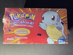 1999 Pokemon TV Animation Topps Series 1 Blue Label Booster Box | Factory Sealed - Image 4