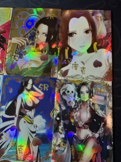 One Piece Set of 9 Collectible Character Anime SSR Cards CCG Boa Hancock K10 - Image 3