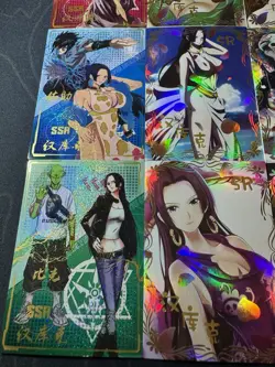 One Piece Set of 9 Collectible Character Anime SSR Cards CCG Boa Hancock K10 - Image 5