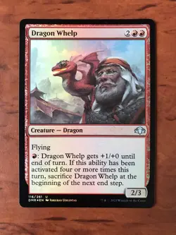 Dragon Whelp Foil MTG Magic the Gathering Card NM Near Mint Dominaria DMR - Image 1