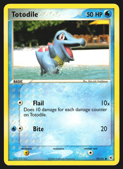 Totodile 79/101 EX Hidden Legends Pokemon Card LP - Image 1