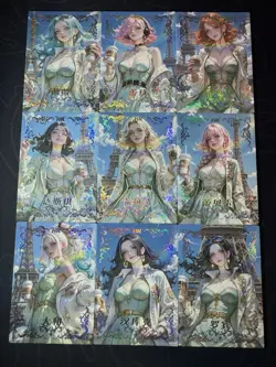 One Piece 9 Collectible Character Anime Blue Elegant Waifu Cards CCG Nami - Image 1