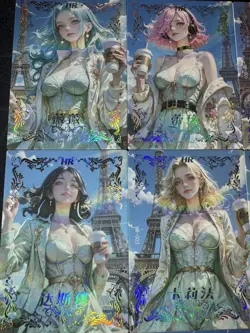 One Piece 9 Collectible Character Anime Blue Elegant Waifu Cards CCG Nami - Image 2