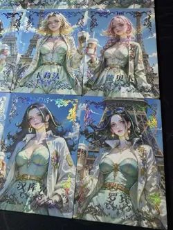 One Piece 9 Collectible Character Anime Blue Elegant Waifu Cards CCG Nami - Image 4