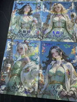One Piece 9 Collectible Character Anime Blue Elegant Waifu Cards CCG Nami - Image 5