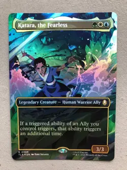 Mtg Magic Avatar Last Airbender ATL Katara the Fearless Borderless Eng FOIL NM - Image 1