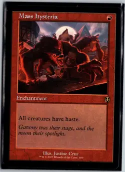 Mass Hysteria (Retro Frame) Normal R Innistrad Remastered 400 NM - Image 1