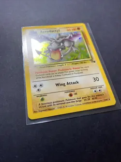 Aerodactyl 1/62 Fossil Holo Unlimited Pokemon WOTC LP/MP - Image 2