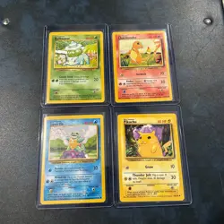 Vintage Pokemon TCG Base Set Lot Bulbasaur 44 Charmander 46 Squirtle 63 Pika 58 - Image 3