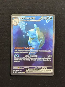 Pokemon Scarlet & Violet 151 TCG Blastoise EX 200/165 Sir Special Illustration - Image 1