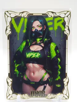 Goddess Story - Gold Metal Waifu Card - Viper - NUMBERED 157/200 - Image 1