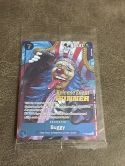 Buggy P-084 OP10 Pre-Release Winner Promo One Piece Card English Sealed - Image 1