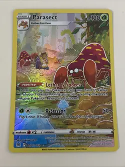 Pokemon Parasect TG01/TG30 - Lost Origin - Trainer Gallery NM - Plus Free Card - Image 1