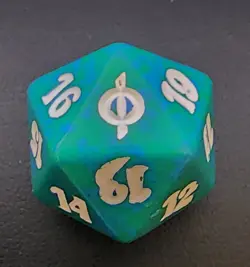 New Phyrexia Spindown Life Counter D20 Magic The Gathering (Green) - Image 1
