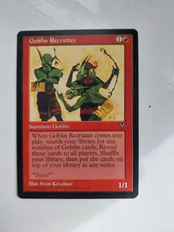 MTG [Magic the Gathering] Goblin Recruiter Visions NM/M [Commander] - Image 1