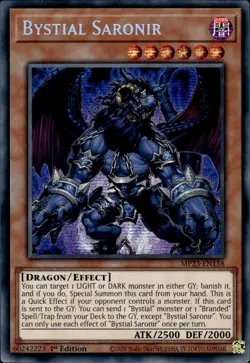 Bystial Saronir - Prismatic Secret Rare 1st Edition MP23-EN158 - NM - YuGiOh - Image 1
