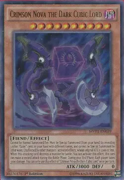 Yugioh! LP Crimson Nova the Dark Cubic Lord - MVP1-EN039 - Ultra Rare - 1st Edit - Image 1