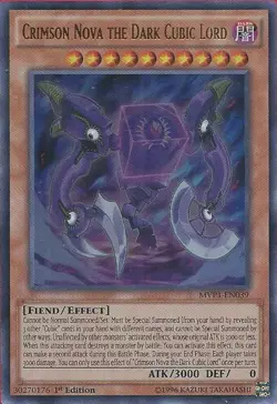 Yugioh! Crimson Nova the Dark Cubic Lord - MVP1-EN039 - Ultra Rare - 1st Edition - Image 1