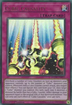 Yugioh! LP Cubic Causality - DUOV-EN051 - Ultra Rare - 1st Edition Lightly Playe - Image 1