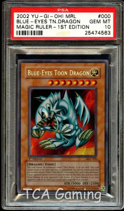 PSA 10 GEM MINT Blue-Eyes Toon Dragon MRL-000 1st Edition MRL Yugioh Card 563 - Image 1