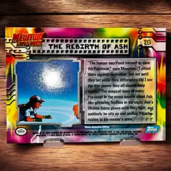 1999 Topps Pokemon First Movie Rebirth Ash #38 Blue Logo Trading Card - Image 2