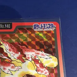 Moltres No.146 Pokemon card Bandai 1997 Prism Holo Japanese Nintendo C451 - Image 3