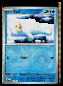 Pokemon 151 Seel Reverse Holo Common Card 086/165 NM! - Image 1