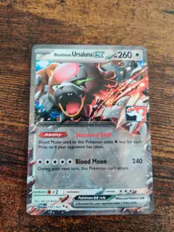 Pokemon TCG - Bloodmoon Ursaluna ex 141/167 Play Stamped Prize Pack Series 6 - Image 1
