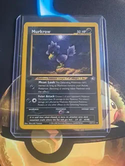 Murkrow 1st Edition 24/111 Neo Genesis WOTC Vintage Pokemon - Image 1