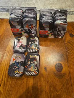 Unova Mini Tin lot of 20 Display Box EMPTY Pokemon Black Bolt 🖤 White Flare 🤍 - Image 1