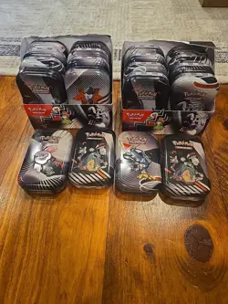 Unova Mini Tin lot of 20 Display Box EMPTY Pokemon Black Bolt 🖤 White Flare 🤍 - Image 2