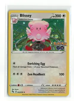 BLISSEY 052/078 POKEMON GO COSMOS HOLO POKEMON TCG NM-LP - Image 1