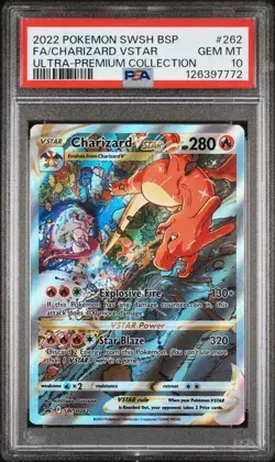 PSA 10 - FA / Charizard VSTAR - 2022 Pokemon SWSH BSP Ultra Premium Coll. #262 - Image 3